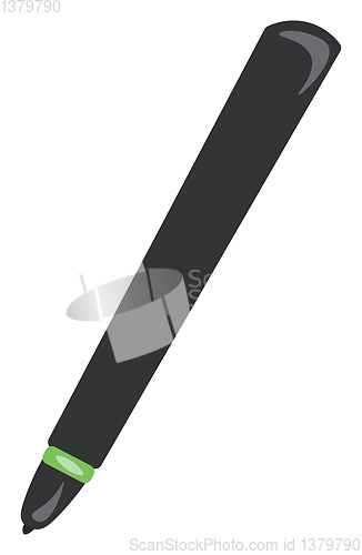 Image of Grey pen vector or color illustration