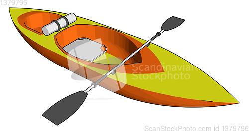 Image of The sea kayak object vector or color illustration