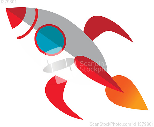 Image of Rocket for outré space journey vector or color illustration