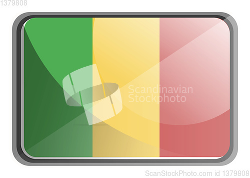 Image of Vector illustration of Mali flag on white background.