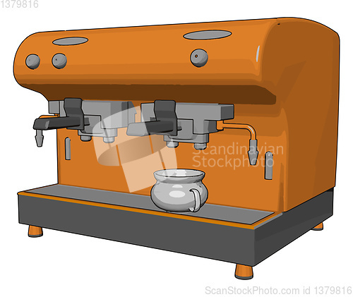 Image of Small coffee vending machine vector or color illustration