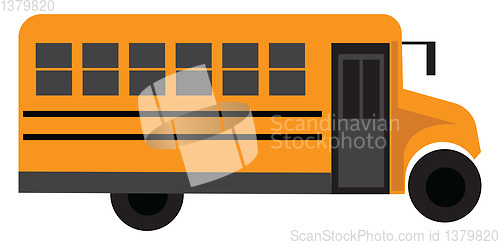 Image of Yellow school bus vector illustration on white background