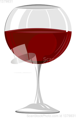 Image of Red wine in glass vector illustration 