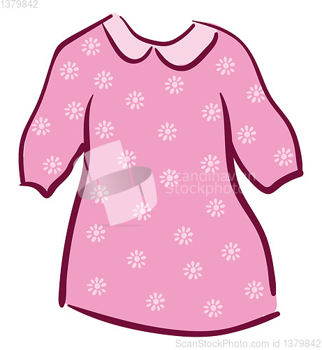Image of Floral blouse vector or color illustration