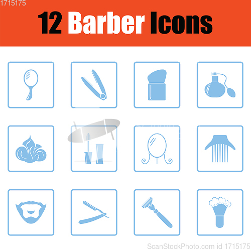 Image of Barber icon set