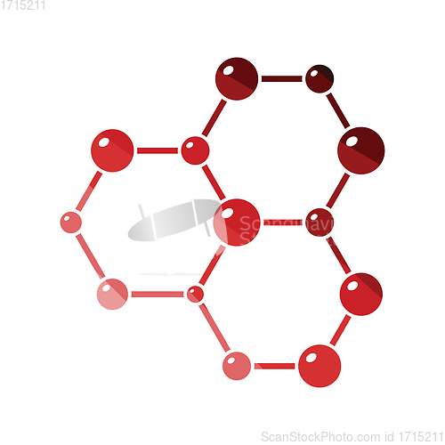 Image of Icon of chemistry hexa connection of atoms