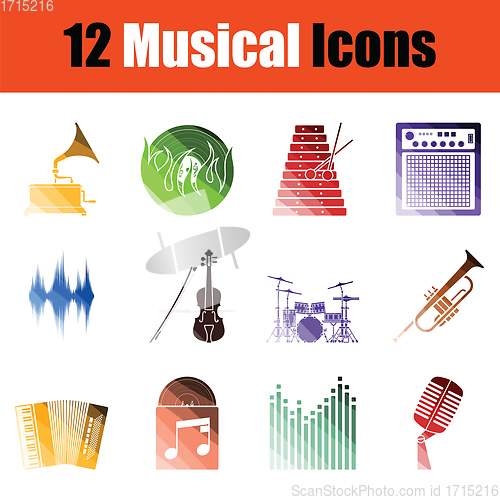 Image of Musical icon set