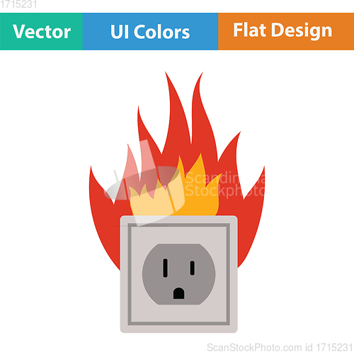 Image of Electric outlet fire icon