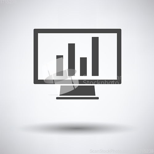 Image of Monitor with analytics diagram icon
