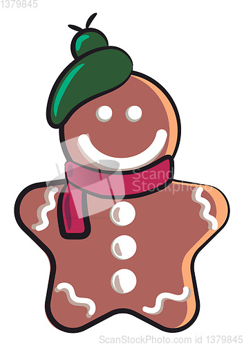 Image of Colorful Christmas cookie vector or color illustration