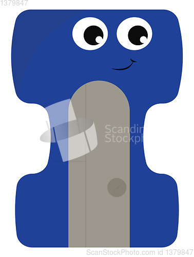 Image of Sharpener with smile, vector or color illustration.