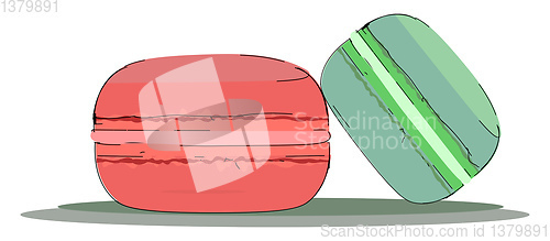 Image of colorful macaroons vector or color illustration