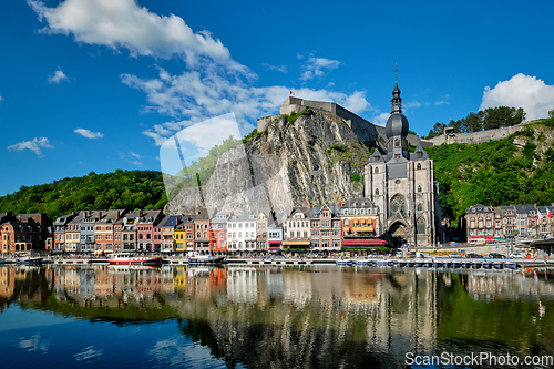 Image of View of picturesque Dinant town. Belgium