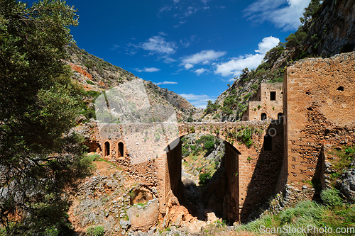 Image of Riuns of Katholiko monastery, Chania region on Crete island, Greece