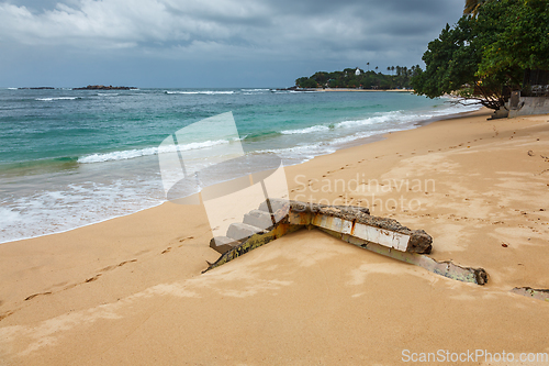 Image of Ruins of a house destroyed by tsunami, Unuwatuna, Sri Lanka