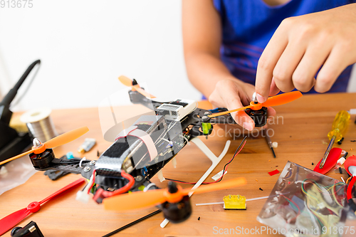 Image of Building drone at home