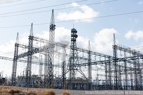 Image of High voltage electrical towers 