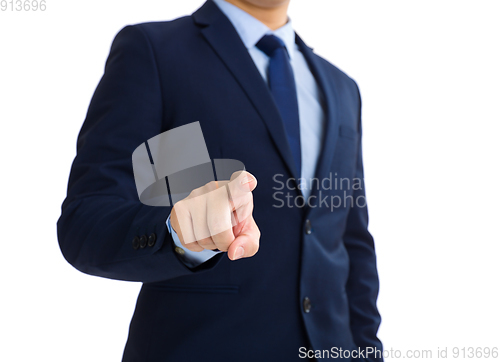 Image of Man finger pointing forwards