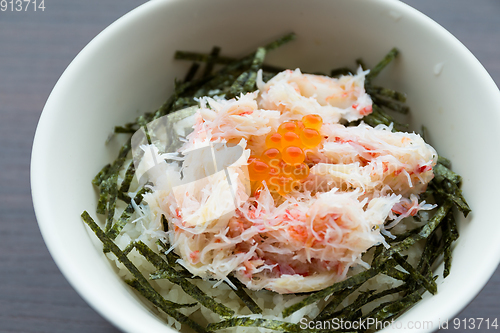 Image of Japanese fresh crab rice bowl