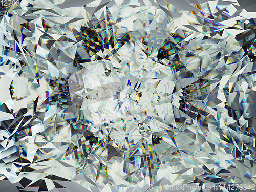 Image of gemstone structure extreme closeup and kaleidoscope