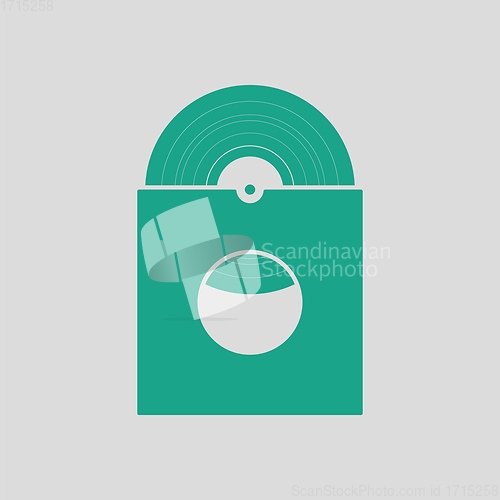 Image of Vinyl record in envelope icon