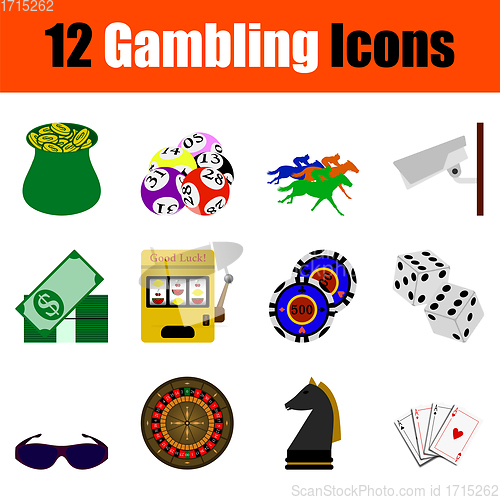 Image of Gambling icon set