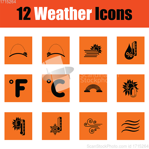 Image of Set of weather icons