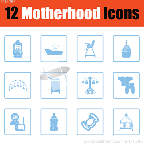 Image of Motherhood icon set