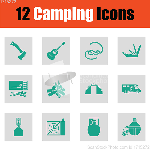 Image of Camping icon set