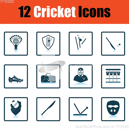 Image of Cricket icon set