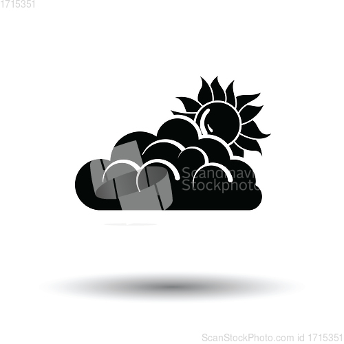 Image of Sun behind clouds icon