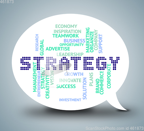 Image of Strategy Bubble Means Strategies Plan And Planning