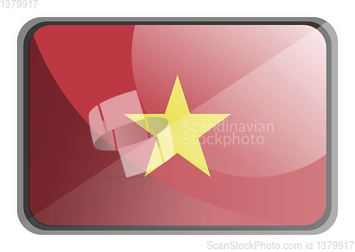 Image of Vector illustration of Vietnam flag on white background.