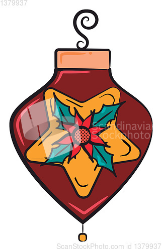 Image of Christmas ornament decoration vector or color illustration