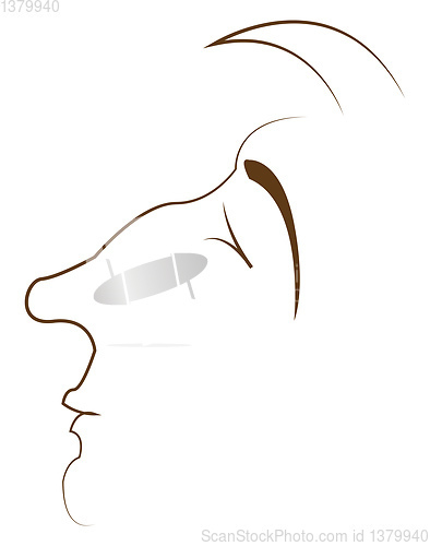 Image of A man asleep vector or color illustration