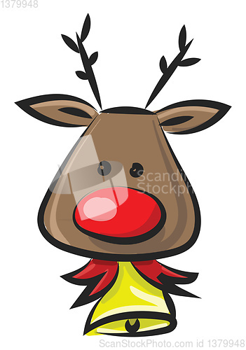 Image of Image of deer head, vector or color illustration.