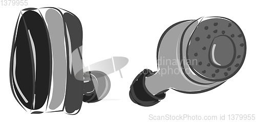 Image of Simple  vector illustration on white background of wireless head