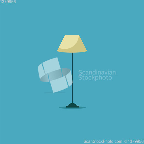 Image of Portrait of a night lamp over blue background vector or color il