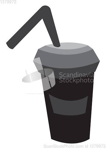 Image of A black sipper vector or color illustration