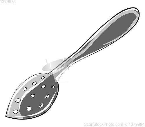 Image of Drawing of a mote teaspoon, vector or color illustration. 