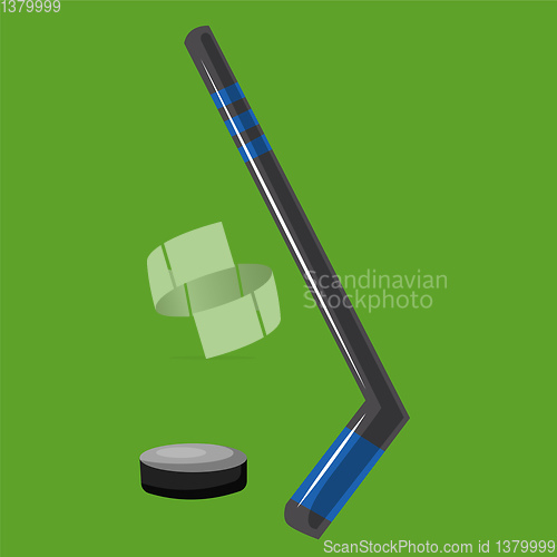 Image of Hockey Stick vector color illustration.