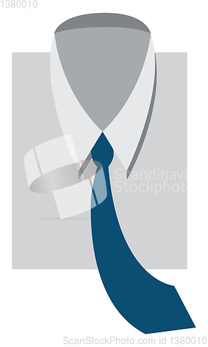 Image of A newly unpacked shirt and tie vector or color illustration