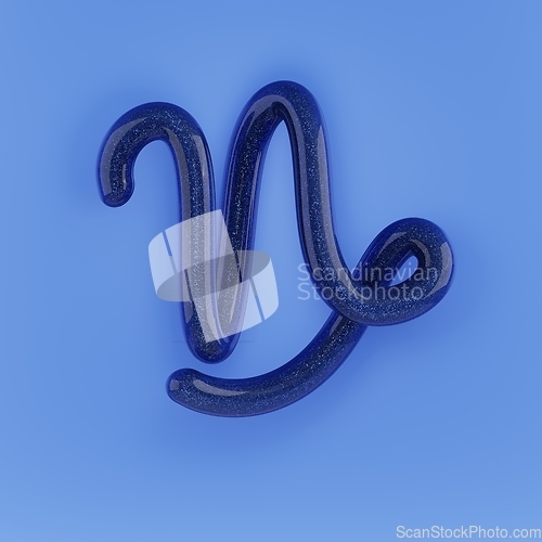 Image of 3D  illustration of Capricorn Zodiac sign