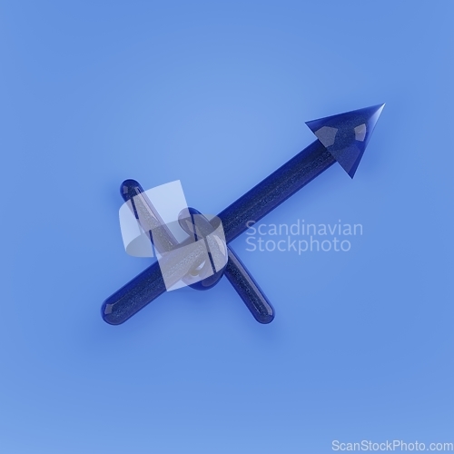 Image of 3D  illustration of Sagittarius Zodiac sign