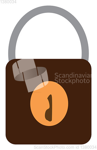 Image of A black and yellow lock vector or color illustration