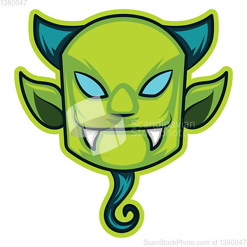 Image of Green devil illustration vector on white background 