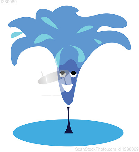 Image of Fountain smiling vector or color illustration