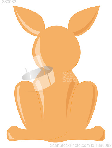 Image of The back view of a cute kangaroo animal vector or color illustra