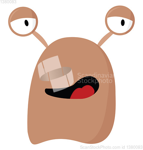 Image of A tired monster vector or color illustration