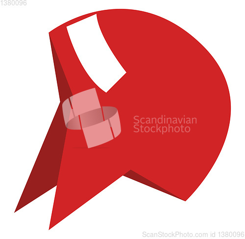 Image of A red helmet vector or color illustration